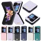 1Pcs PU Leather TPU For Z Flip 3 4 5 Case for Samsung Galaxy Z Flip5 4 3