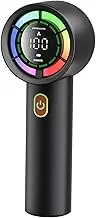 Travel Turbo Fan | Adjustable LED Display Cooling Fan - Rechargeable Air Cooler, Small Handheld Ventilator for Men, Women
