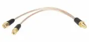 Dual SMA Mimo Patch Lead for Optus Huawei B525 4G Modem inc FME Adaptor