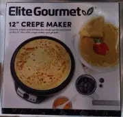 Elite Gourmet ECP-126 Electric Crepe Maker and Non-stick Griddle with Spreader