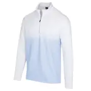 NEW Mens Greg Norman Sky Camo Golf Quarter Zip