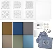 Water Soluble sasiko Kit - sasiko Stitching Kit, Japanese Stitching | Handmade Fabric with Dissolvable Guidelines, Water Erasable Pattern Visible, for Beginners Learning Techniqu