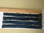ykk zippers, 15” teal, reversible pull 5N, closed end, 4 for $6.00 + shipping.