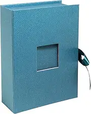 Exacompta - OfficeByMe Photo case - Black Textured Paper - Personalisation Window - Bow Closure - for Storing Photos or Index Cards up to 13x18 cm