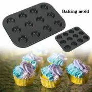 12 Cup Muffin Cupcake Pan Tray Tin Cake NonStick Baking Bakeware Dish Co^