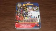 New & Sealed Marvel SPIDER-MAN On the Go Activity Tin Set & Play Games Spiderman
