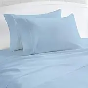 1000 Thread Count 100% Egyptian Cotton Pillow Cases, Set of 2 Pillowcase, Long-Staple 100% Cotton Breathable, Soft Sateen Weave Bed Pillow Cover, 20 X 40 Inches Pillowcases Light Blue King Size