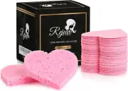 Facial Sponges Compressed Natural Cellulose Sponge for Face Cleansing Exfolia...