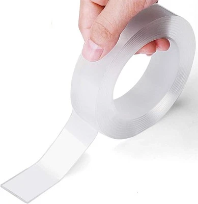 Multipurpose Double Sided Mounting Tape - Washable Traceless Clear Adhesive Tape