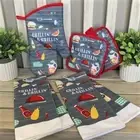 5 Piece Kitchen Hand Tea Towels Potholders Oven Mitt Chillin' & Grillin' Bundle