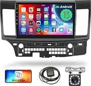 Rimoody Android Car Stereo for Mitsubishi Lancer 2007-2013, 10.1 Inch HD Touch Screen Car Radio with GPS Navigation WiFi Bluetooth FM Radio Mirror Link USB Lancer Radio Come with Backup Camera