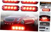 4-LED Surface Mount Strobe Lights for Trucks Car Vehicle Mini Grille Flashing
