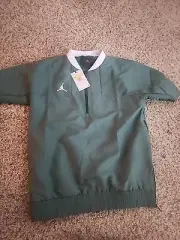 Jordan Team Lightweight Nylon Coaches Jacket Light Green 1/2 Zip Sz S NWT $75