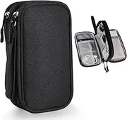 Electronic Bag Organiser Cable Bag Universal Travel Cable, Portable Cable Organiser, Double Cable Bag for Electronics Accessories, USB Charging Cable, Mobile Phone Charging Cable (3-Layer,