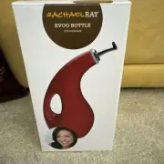 Rachel Ray EVOO 24 Ounce Stoneware Dispenser Bottle Olive Oil Cruet Red