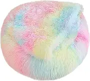 Perfk Cat Bed Round Pet Bed Comfortable Non Slip Snooze,Soft,Cat Sleeping Bed Cozy Dog Bed Pet Cat Nest for Puppy Cats Kitten Dog, M