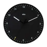 [Brown] BRAUN Clock Wall Clock BC17B Black Black Classic Large Analogue Wall Clo