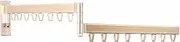 Wall Mounted Drying Rack Folding Wall Clothes Hanger Outdoor Balcony Multi-Function Drying Rack Coat Hangers(Gold)