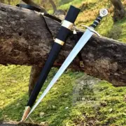 Hand Forged Carbon Steel Viking Sword Sharp Battle Ready Medieval With Scabbard