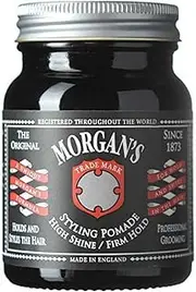 Morgan's Pomade Styling Pomade, High Shine, Strong Hold and Water Soluble with Bergamot and Patchouli Scent, for All Hair Types 100g