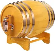 SHOWERORO 1 Set Keg Beer Barrel Whiskey Barrel Dispenser Bourbon Barrel O-ak Barrel Wine Pitcher Wine Barrel Drink Dispenser Wine Aging Barrel Beverage Dispenser Whiskey Barrel Table Wooden