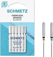 SCHMETZ Sewing Machine Needle Set, 5 Overlock Needles, Needle Systems ELx705 CF and SY 2022, Needle Thicknesses: 2 x 80/12, 3 x 90/14