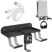 Wall Mount Kit For PS5 Console, PS5 Wall Bracket 6-in-1 Metal Wall Stand NEW US
