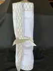 Pottery Barn Trellis 16 x 108 Table Runner Flax/white NWT Gorgeous!!
