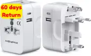 Heymix Universal Travel Adapter USB C All-in-One EU US UK India Bali to AUS Plug