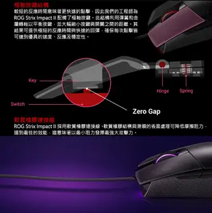 ASUS 華碩 ROG STRIX IMPACT II滑鼠/ 黑色