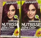 Garnier Nutrisse Nourishing Permanent Hair Color Creme Dark Intense Violet Lot 2