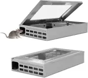 Multi-Catch Live Mouse Trap, Humane Catch and Release Clear Top Mouse Rat Trap,