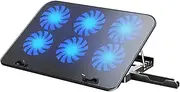 Laptop Cooler - Game Laptop Cooler with 2 USB Ports - USB-Powered, High Airflow, Multi-Angle Adjustable, Desk Heat Dissipation Tool for Pc Overclocking