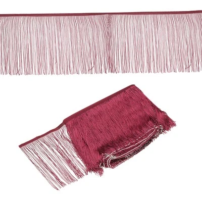 Wine Red Fringe Trim, 10 Yards x 7.9 in Curtain Fringe Trim Tassel Fabric Sofa