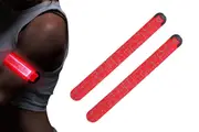 2pcs Light Up Armband LED Reflective High Visibility Safety Belt for Night Running Cycling-Red