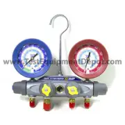 Yellow Jacket 46040 4-Valve BRUTE II Test/Charging Manifold, Gauges