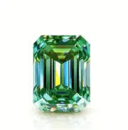 Loose Lab Grown Emerald Cut Stone Diamond 1CT Natural Green Color VVS1 Certified