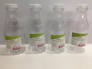 4 X PLASTIC OLD FASHIONED STYLE MINI MILK BOTTLE SCREW TOP LID -500 ML TRACKING