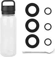 6PCS Gasket Replacement for YETI Yonder 20/25/34/50oz Water Bottle, Leak-Proof Silicone Sealing Ring Gaskets Seal Parts BPA Free Water Bottle Lid O Ring Replacement Compatible with YETI Yonder