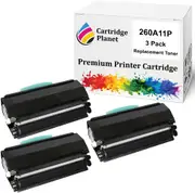 3 Pack Compatible Toner Cartridge for Lexmark E260A11P (3,500 Pages) for Lexmark E260 E260D E260DN E360 E360DN E460 E460DN E460DW E462DTN