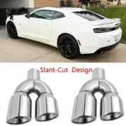 For Chevrolet Camaro SS ZL1 Dual Exhaust Tip 2.5" Inlet 3.5" Outlet 9.5" Long