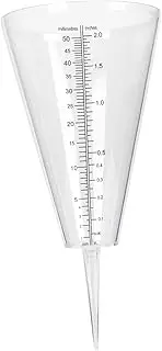 1Pc Cone Shaped Rain Gauge Transparent Measuring Cup for Outdoor Use Easy Ground Insertion Accurate Rainfall Measurement Material