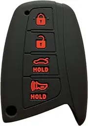 Rpkey Silicone Keyless Entry Remote Control Key Fob Cover Case protector For 2015 2016 Hyundai Genesis 2013 2014 2015 Santa Fe 2014 2015 Equus 2015 Azera SY5DMFNA04 95440-4Z200