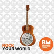 Epiphone Dobro Hound Dog Round Neck Resonate Guitar Vintage Brown - DWHOUNDRN