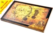 THE LORD OF THE RINGS The Hobbit Map of Middle Earth By The Noble Collection
