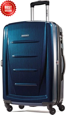 Samsonite Winfield 2 28" Hardside Luggage – Spinner Checked Suitcase, Deep Blue