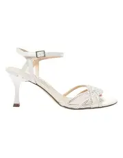 [NINA] Lori Sandals In Ivory Satin