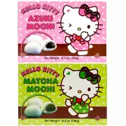 Hello Kitty Mochi 2-Pack Variety – Azuki (Red Bean) & Matcha – Exp. 06/03/2025