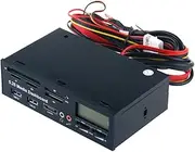 5.25" USB 3.0 e- All-in-1 PC Media Dashboard Multi-Function Front Panel Card Reader I/O Ports Black One Size