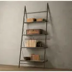 美式鐵藝書架實木LOFT工業風傢具梯形書架置物架客廳電視架收納架